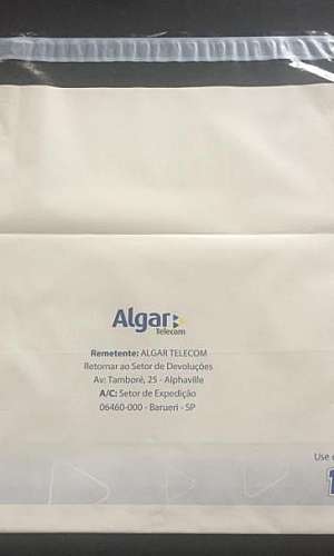 Envelope plástico vai e vem Envelope plástico vai e vem